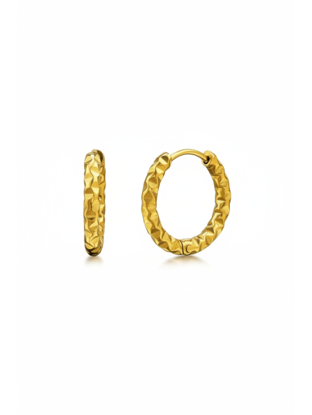 Maxte SEG-1616-GD Diamantgeslepen Roestvrijstalen Huggie… | Diademita