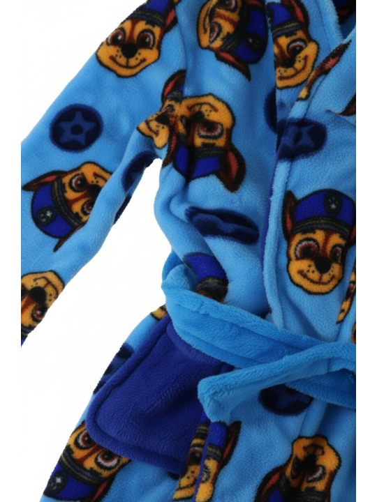 Paw Patrol Chase Kids Hooded Fleece Bathrobe