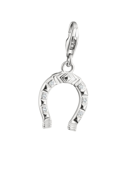 Pendentif Charm Fer à Cheval Western Original en Argent