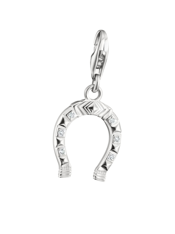 Pendentif Charm Fer à Cheval Western Original en Argent