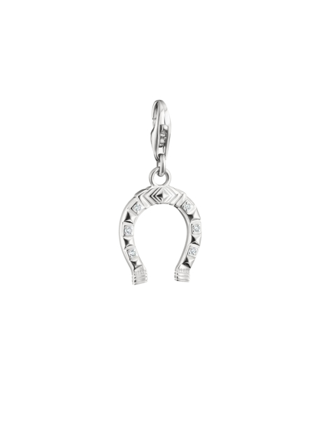 Silver Charm Pendant Western Horseshoe Original