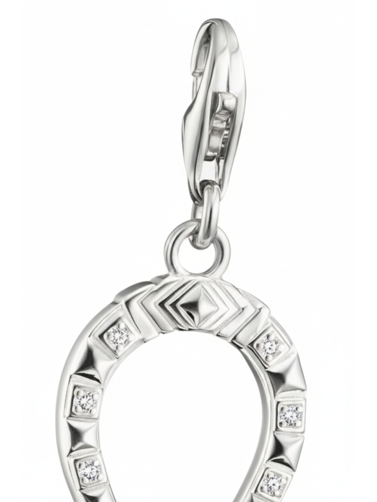 Pendentif Charm Fer à Cheval Western Original en Argent