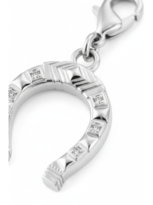 Silver Charm Pendant Western Horseshoe Original
