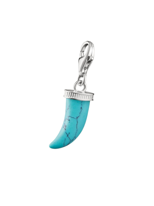 Silberanhänger Charm Zahn Türkis Original