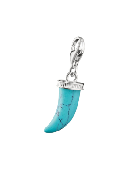Silberanhänger Charm Zahn Türkis Original