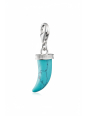 Silver Charm Pendant Tooth Turquoise Original