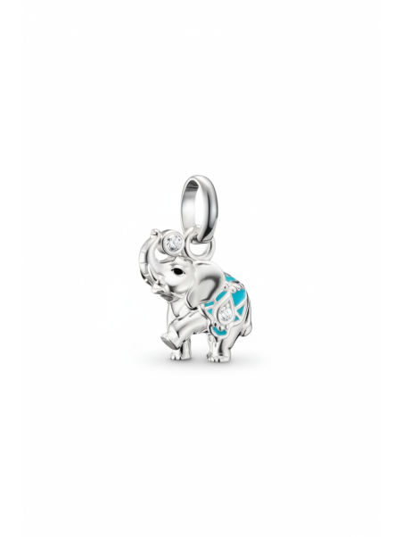 Silver Charm Pendant Elephant Connect