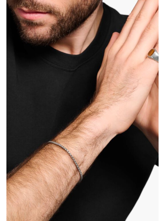 Thomas Sabo A2086-637-21 Venezia-armband van gezwart… | Diademita