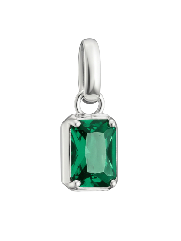 Silber Charm Anhänger Geburtsstein Mai Connect