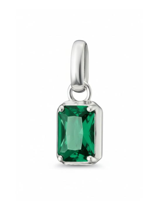 Silber Charm Anhänger Geburtsstein Mai Connect