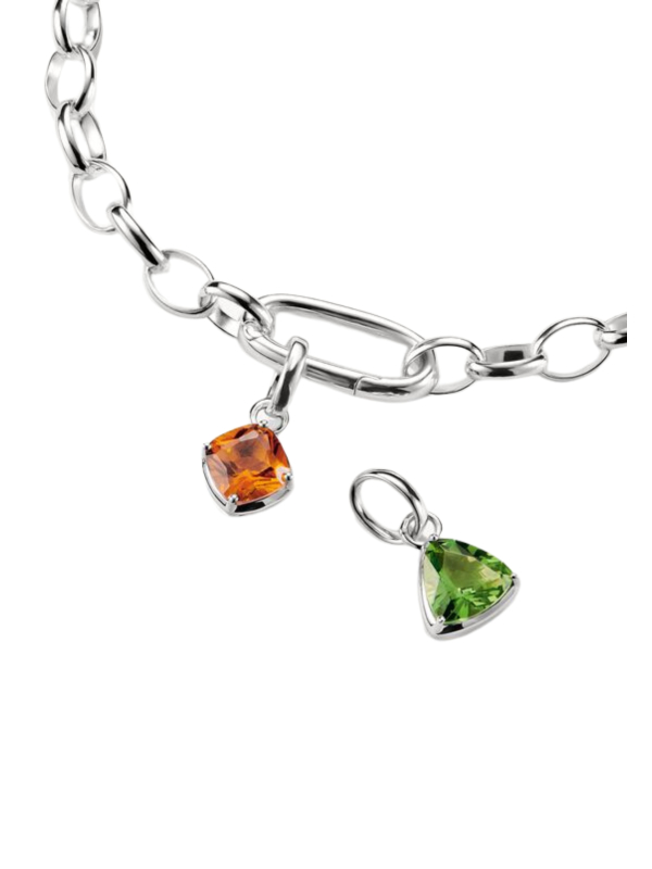 Pendentif Charme Argent Pierre de Naissance Août Connect