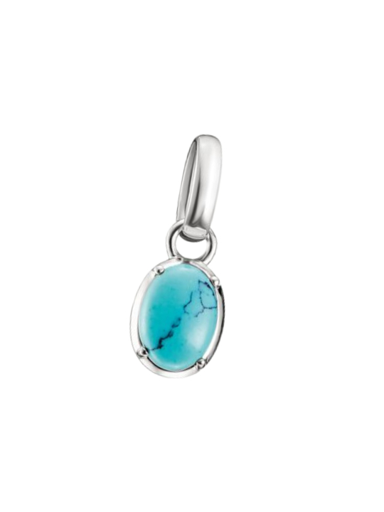 Silber Charm Anhänger Geburtsstein Dezember Connect