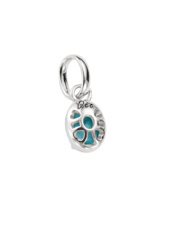 Silber Charm Anhänger Geburtsstein Dezember Connect