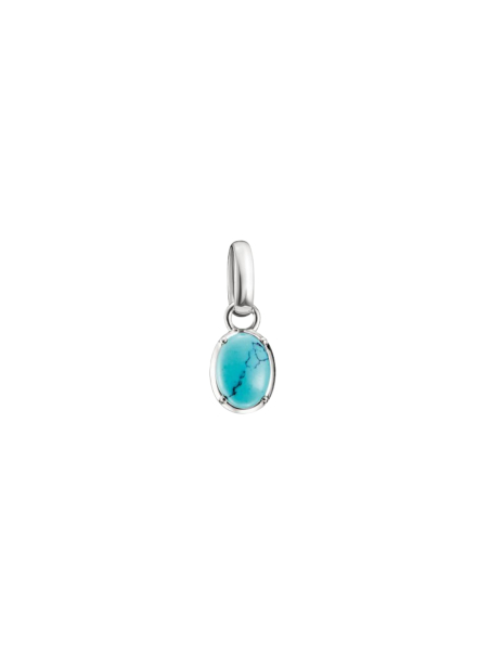 Silber Charm Anhänger Geburtsstein Dezember Connect
