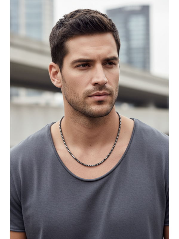 PEAGN0006201 Collier Fleshy Police Pour Hommes | Diademita