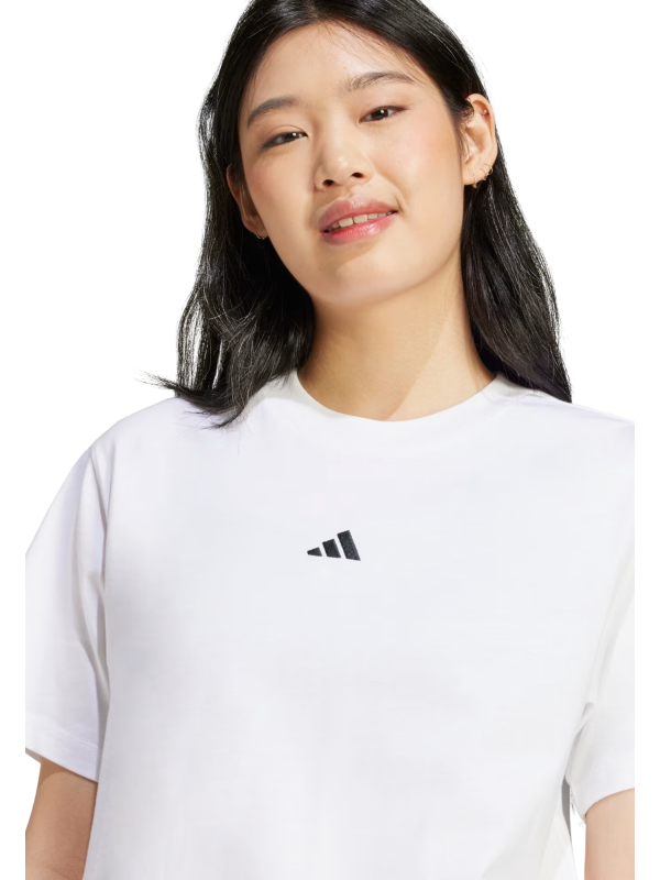 Weißes Essentials Baumwoll-T-Shirt mit kleinem Logo