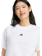 T-Shirt Blanc Essentials en Coton avec Petit Logo