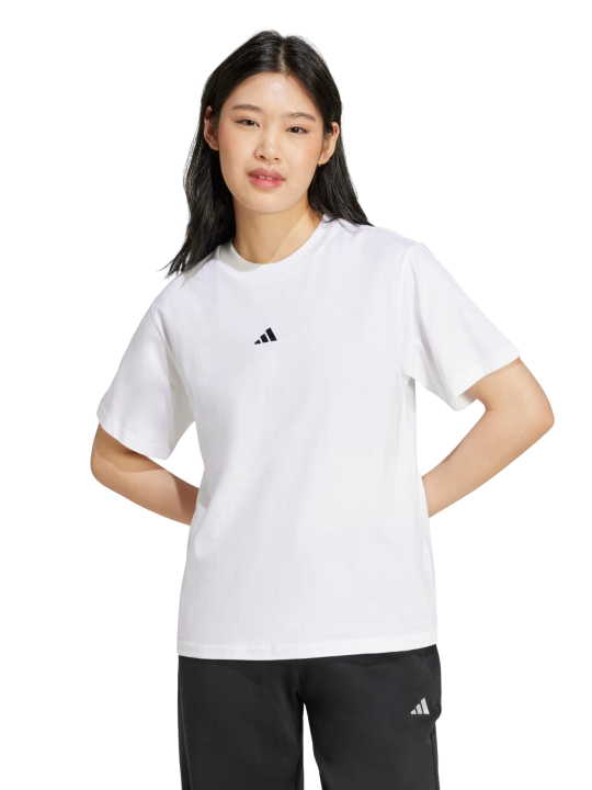 White Essentials Small Logo Cotton Tee