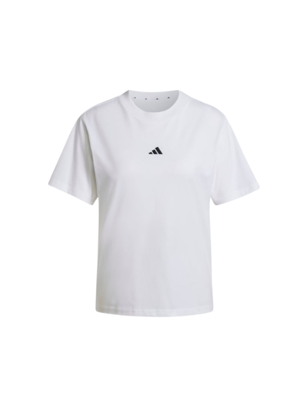 T-Shirt Blanc Essentials en Coton avec Petit Logo