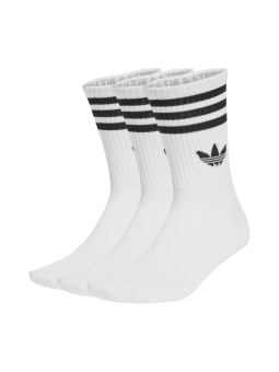 White 3-Stripes Crew Socks – 3 Pairs
