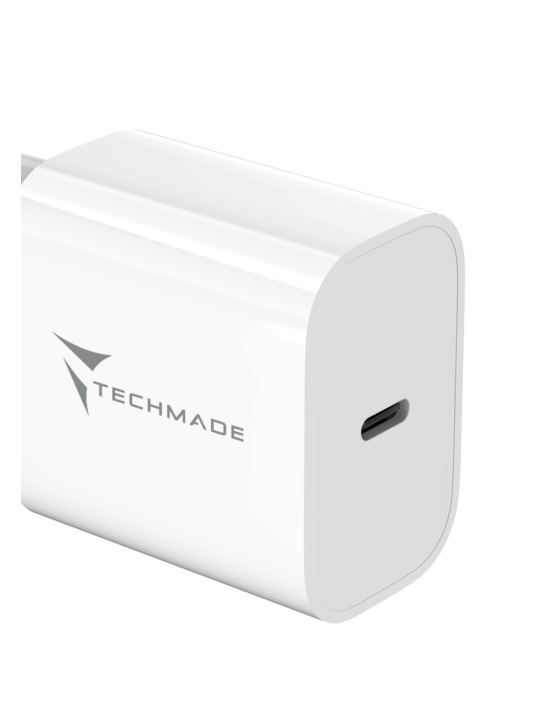TM-381B Chargeur TECHMADE 20W avec un Port de Sortie USB-C | Diademita