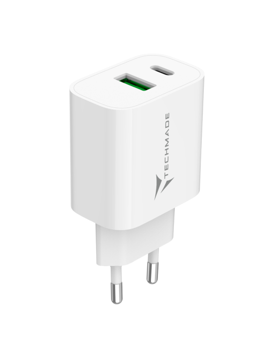 20W Ladegerät mit USB-C-Anschluss + USB-A-Anschluss