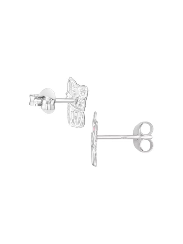Boucles d’Oreilles Enfant Chat en Argent Sterling 925