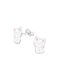 Boucles d’Oreilles Enfant Chat en Argent Sterling 925