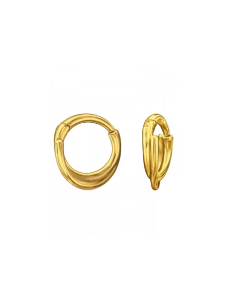 Sterling Silver Gold Plated Huggie Ear Hoops