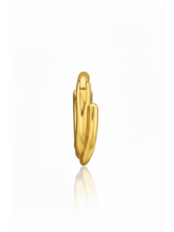 Sterling Silver Gold Plated Huggie Ear Hoops