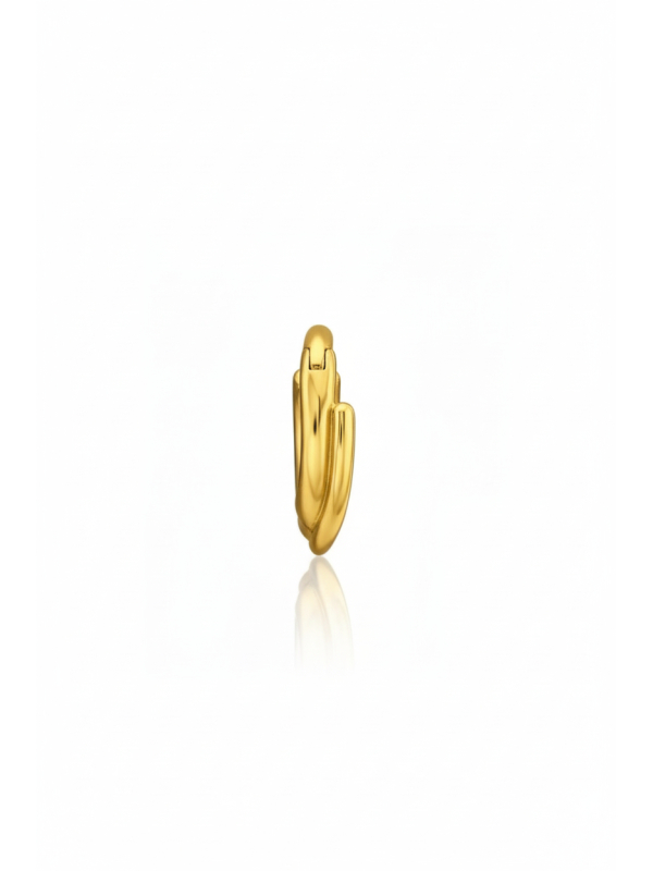 Sterling Silver Gold Plated Huggie Ear Hoops