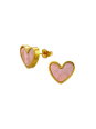 Maxte SES-1456 Heart Stainless Steel Gold Color Ear… | Diademita