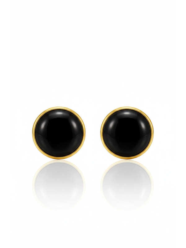 Maxte SES-1462-GD Runde Ohrstecker in Goldfarbe mit… | Diademita