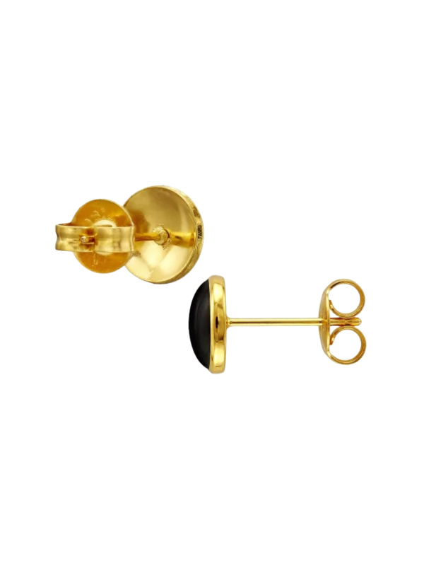 Maxte SES-1462-GD Runde Ohrstecker in Goldfarbe mit… | Diademita