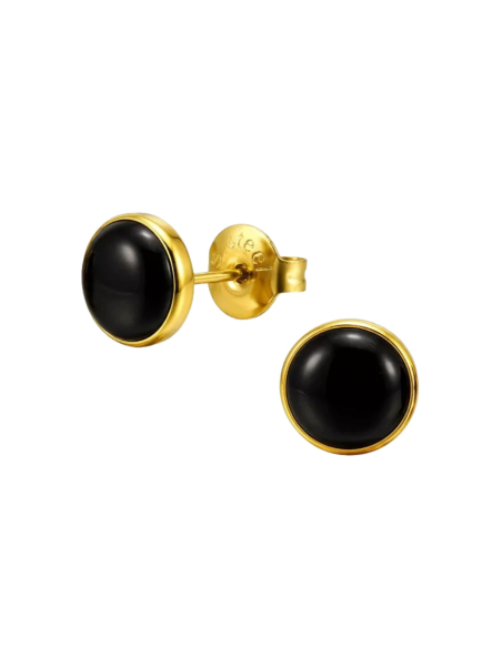 Maxte SES-1462-GD Runde Ohrstecker in Goldfarbe mit… | Diademita