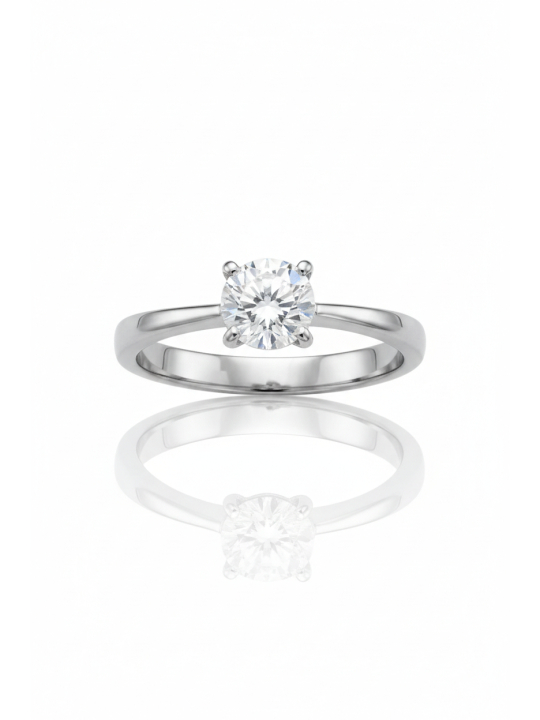 Ring with 6mm White Cubic Zirconia
