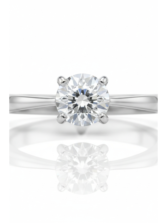 Ring with 6mm White Cubic Zirconia