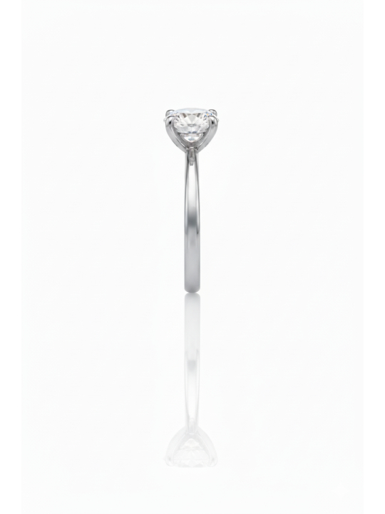 Ring with 6mm White Cubic Zirconia