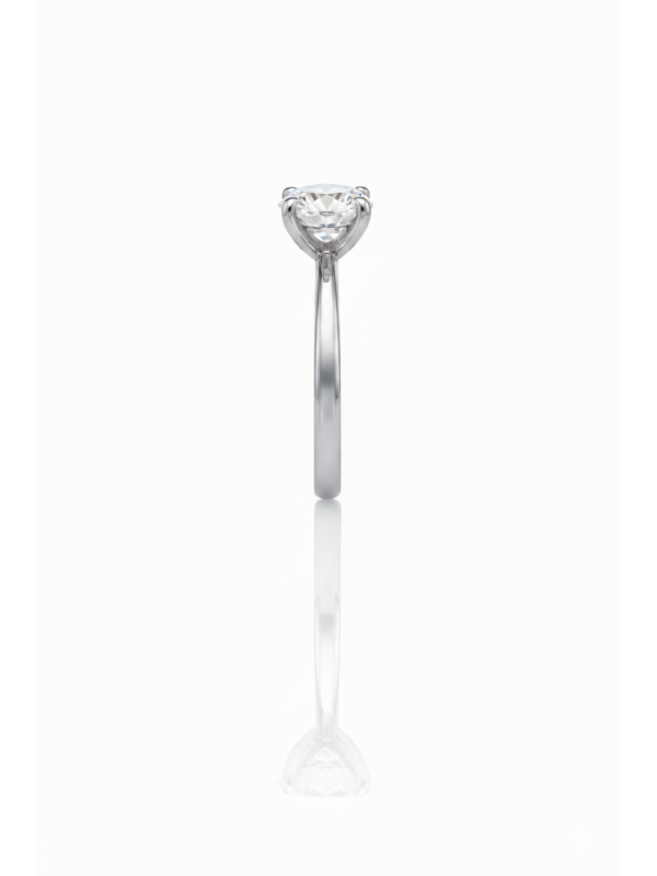 Ring with 6mm White Cubic Zirconia