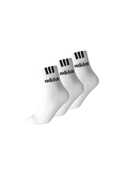 3-Stripes Linear Halbhohe Gepolsterte Socken – 3 Paare