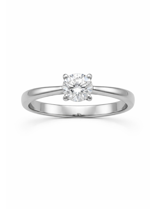 Ring with 6mm White Cubic Zirconia