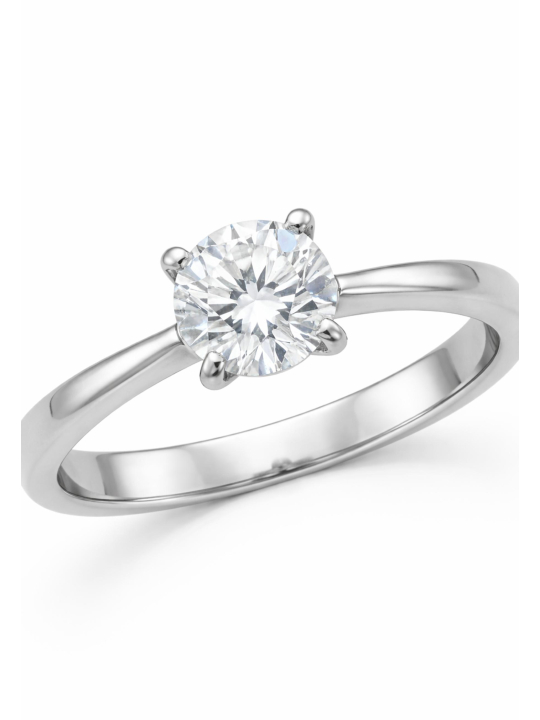 Ring with 6mm White Cubic Zirconia