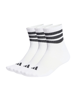 Chaussettes 3 STRIPES MID CUT SOCKS 3 PAIR PACK – Blanc