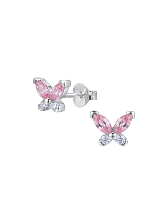 Butterfly Sterling Silver Ear Studs