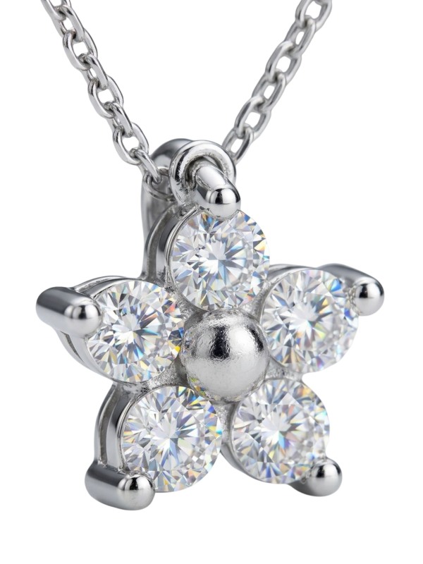 Collier Flower Sterling Silver Necklace