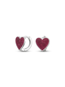 Heart Sterling Silver Huggie Hoops