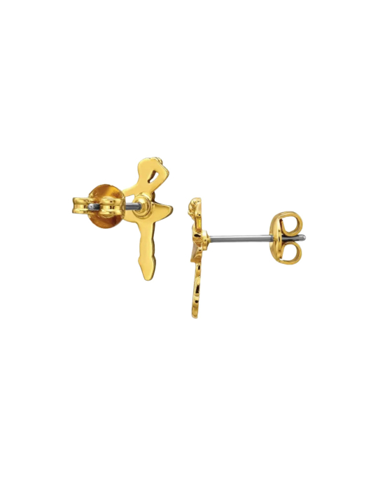 Maxte ES-BR-JB7130-N1 18k Gold Plated Brass Ear Studs | Diademita