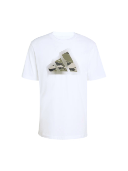 Camo Modern Logo Graphic T Shirt – Weiß