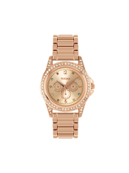 ATK1053 Tikkers Rose Gold Metal Bracelet Stone Dial Watch | Diademita