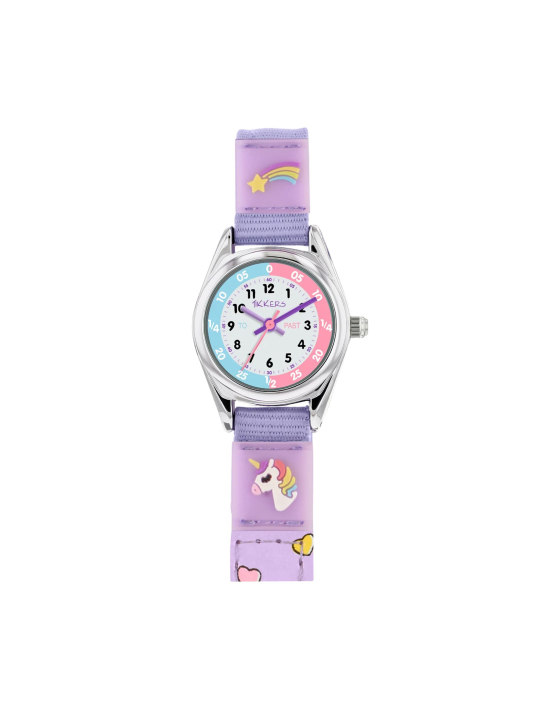 TK0148 Tikkers Kinderuhr Lernuhr Klettverschluss Einhorn | Diademita